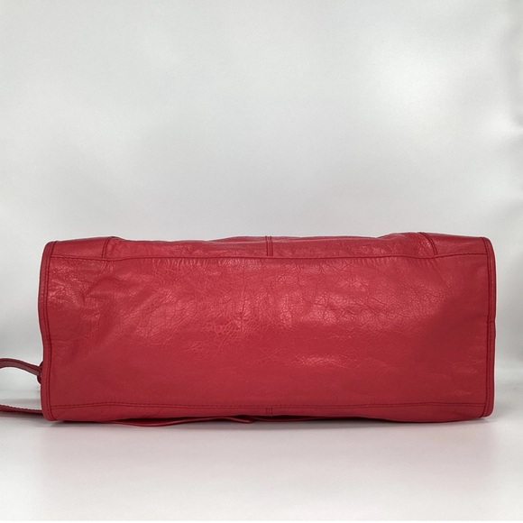 AUTH BALENCIAGA LE CITY MOTORCYCLE BAG RED TAHITIAN ROSE 🌹 AUTHENTICATED✅ - Picture 4 of 16